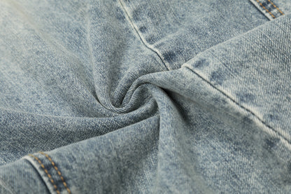 Washed Wide Leg Denim Jeans WN25431