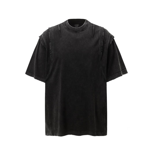 Heavy Wash Damage Short Sleeve T-Shirt WN14171