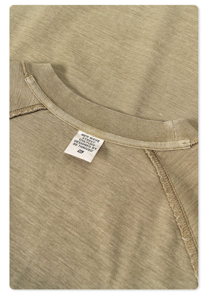 Washed Gradient Raglan Sleeve T-Shirt WN6065