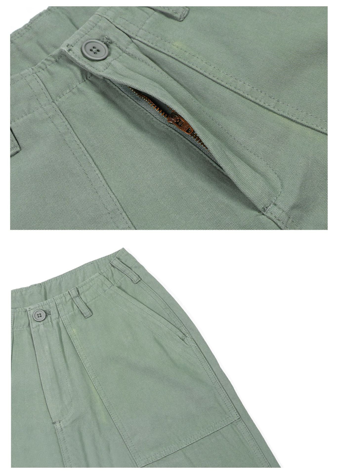 Washed Straight Wide Leg Work Pants WN26378