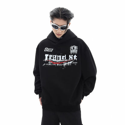 Graffiti Letter Print Pullover Hoodie WN10502