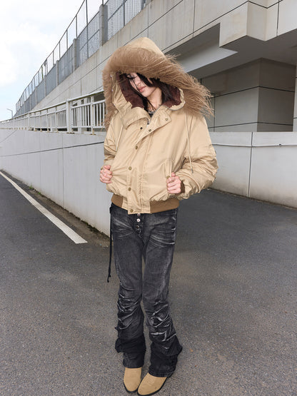 Washed Whisker Stack Denim Jeans WN27270