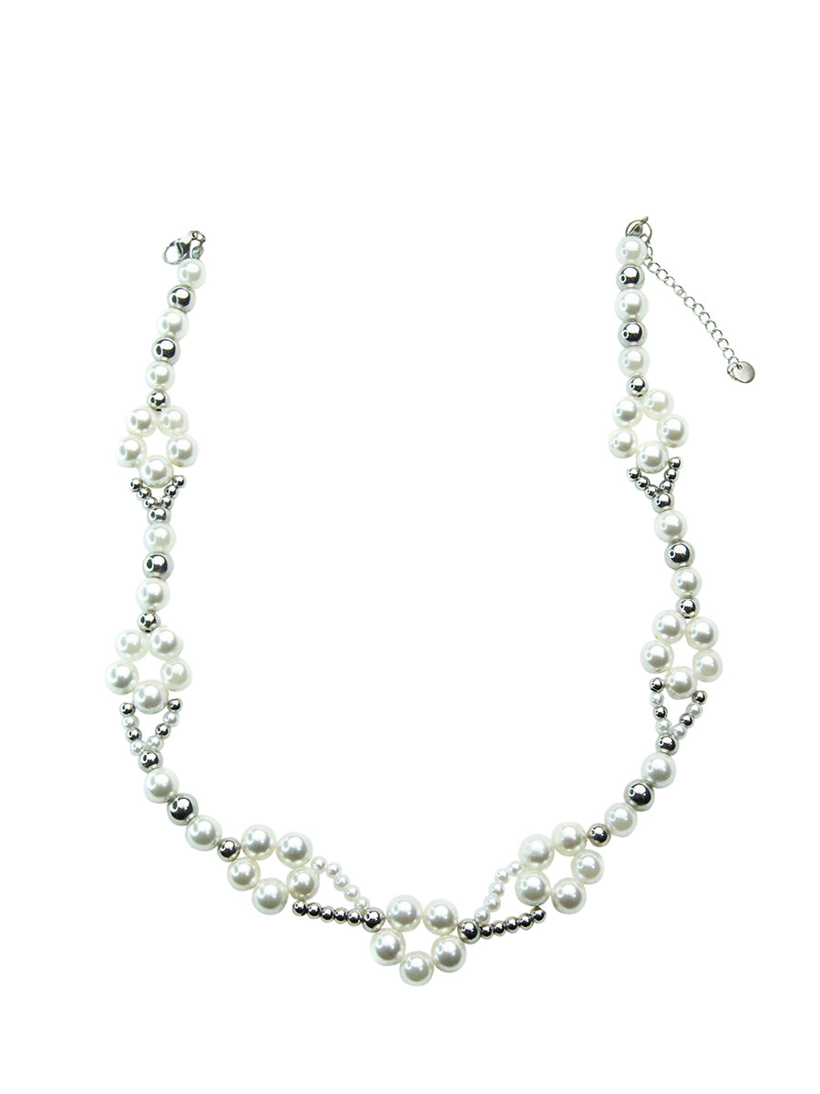 Pearl Blossom Beaded Necklace WN21134