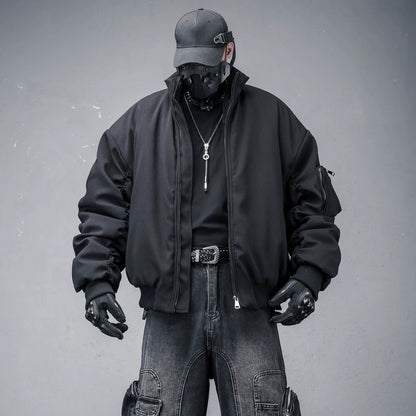 Oversize Stand Neck Short Padded Jacket WN22333