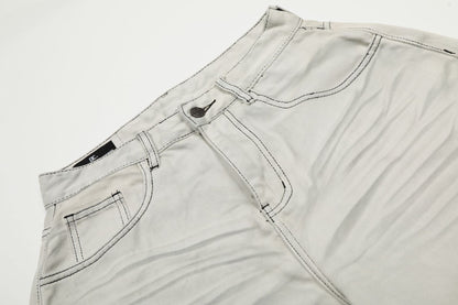 Washed Wide Leg Denim Jeans WN25437