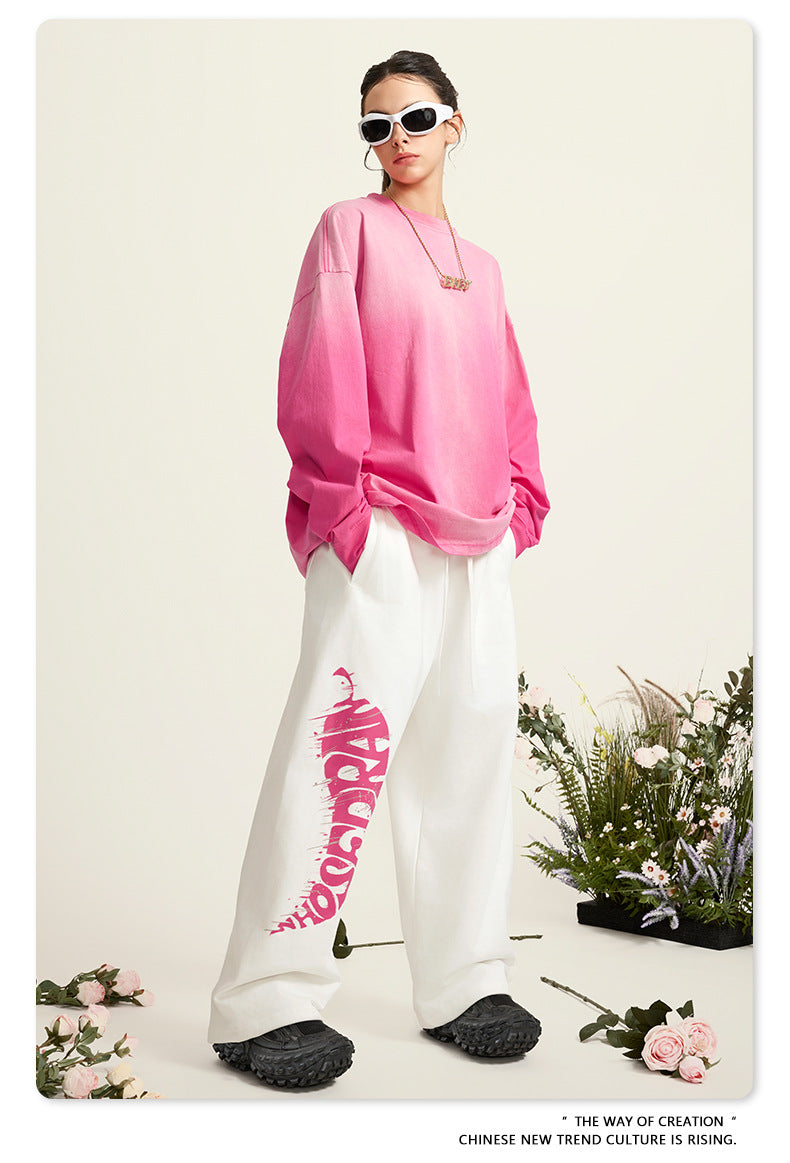 Oversize Washed Long-sleeve t-shirt WN6051