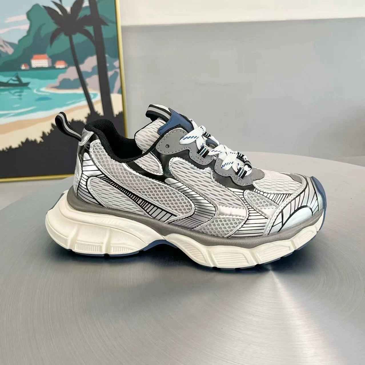 Mesh Thick Sole Sporty Sneakers WN21247