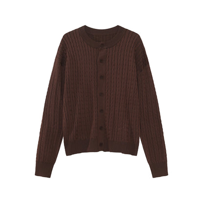 Cable Button Knit Cardigan WN24997