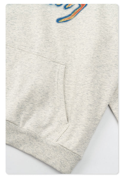 Oversize Print Pullover Hoodie WN9948