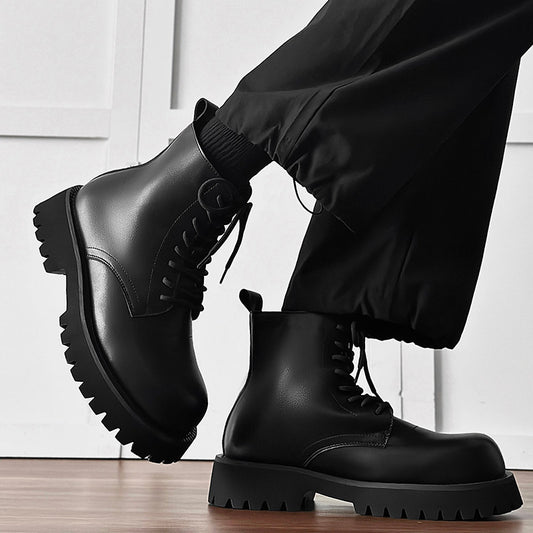 Chunky Lug Sole Platform Lace-Up Boots WN24551