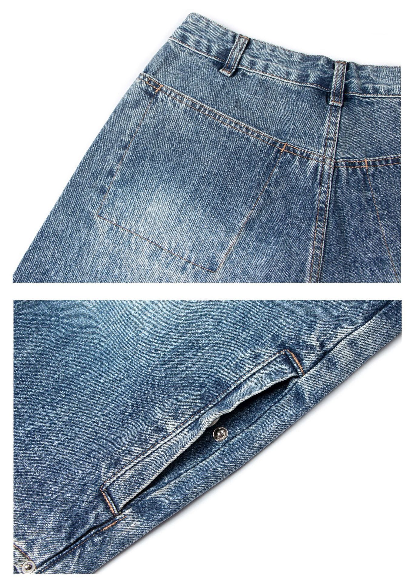 Washed Baggy Straight-Leg Jeans WN26397