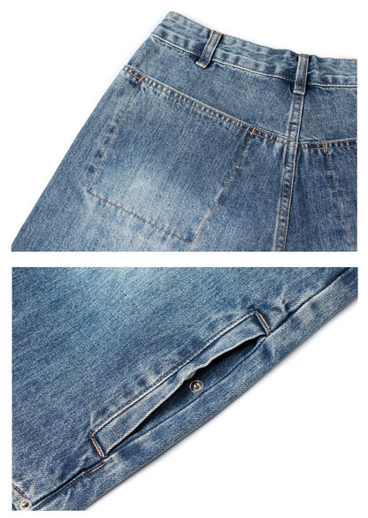 Washed Baggy Straight-Leg Jeans WN26397