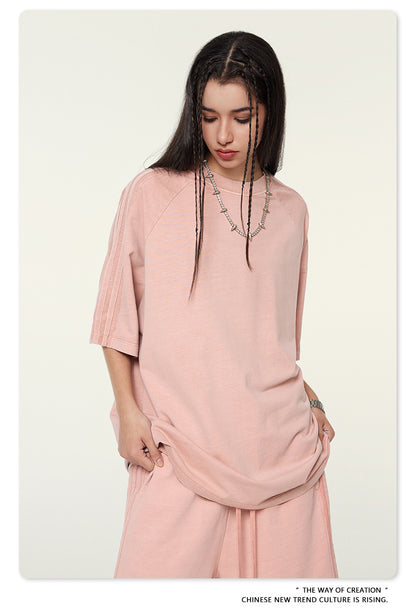 Oversize Washed Short-sleeve T-shirt WN6458
