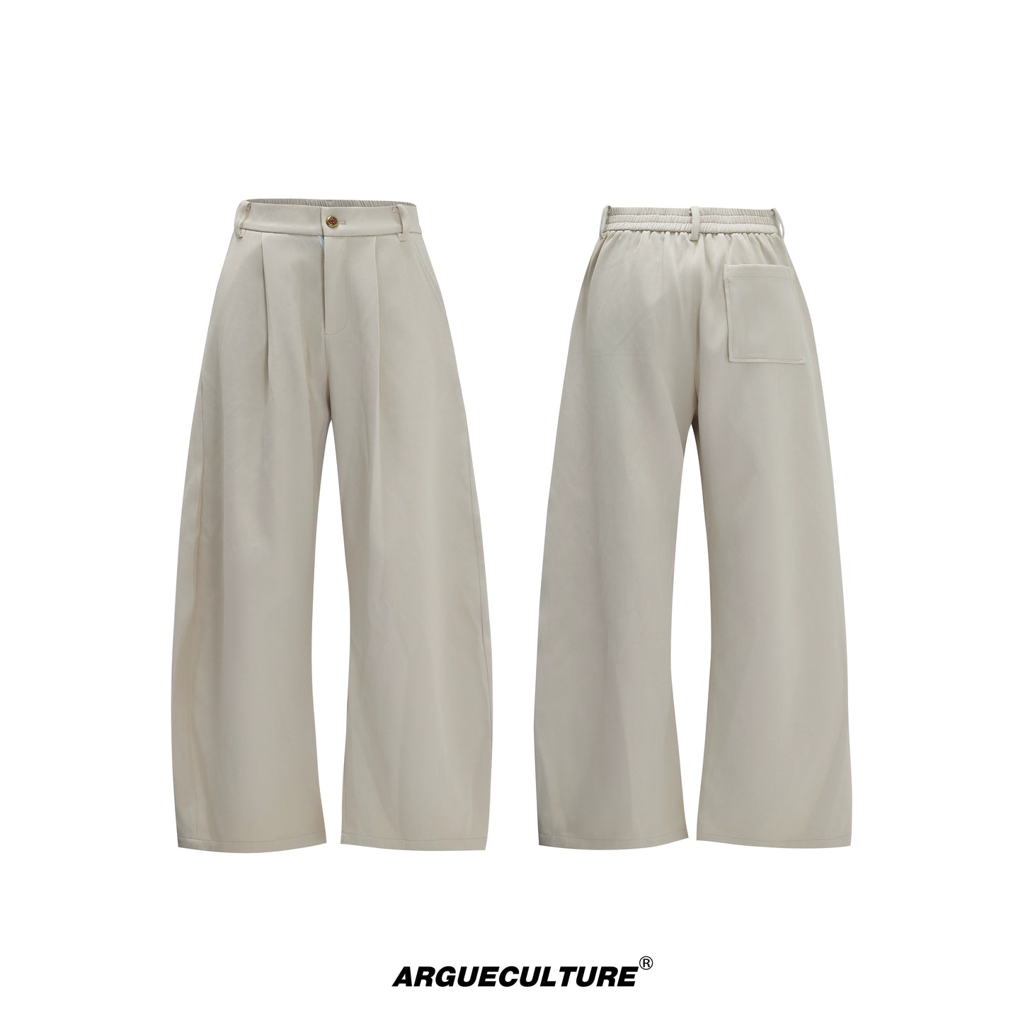 Fur Collar Gem Button Standing-Collar Short Jacket & Trousers Setup WN21733