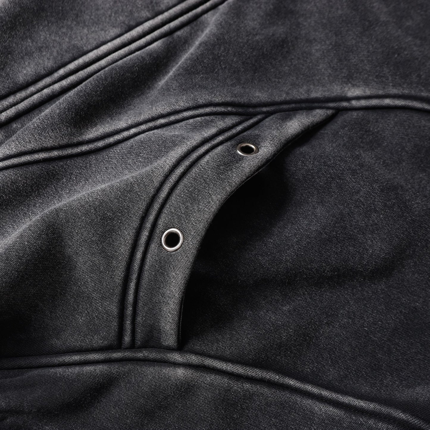 Washed Fleece-Lined Zipper Hoodie WN12652