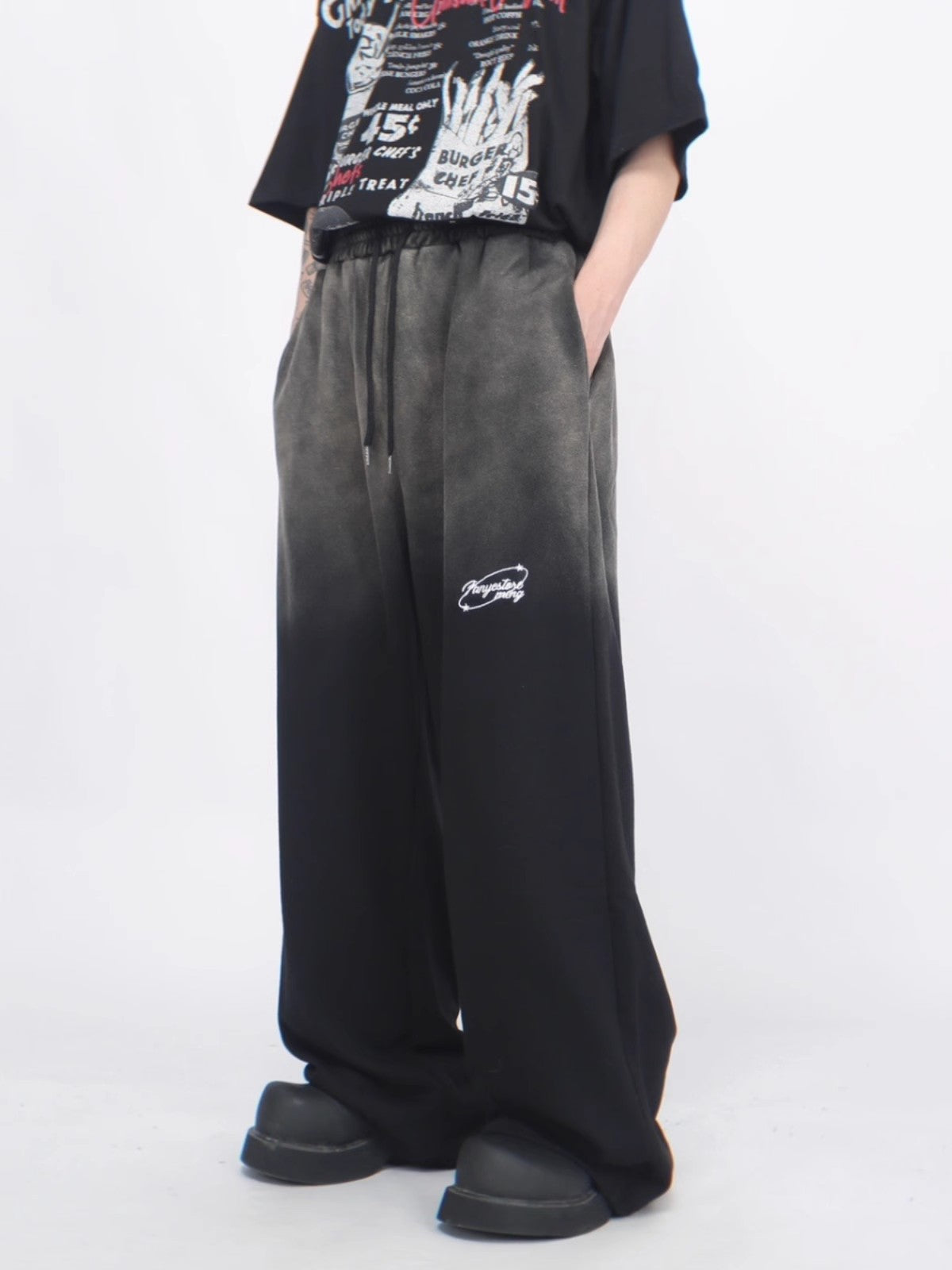 Gradient Washed Wide-Leg Sweatpants WN6553