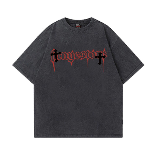 Graphic Letter Design Oversize Short Sleeve T-Shirt WN16605