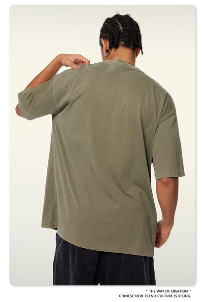 Washed Oversize Short-sleeve T-shirt WN6457