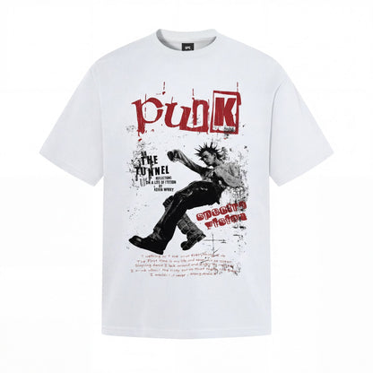Graphic Print Wash Cotton Short Sleeve T-Shirt WN25635