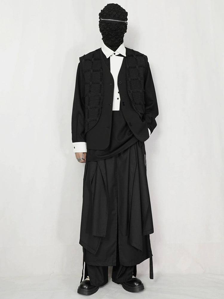 Fake Layered Design Vest Jacket WN20173