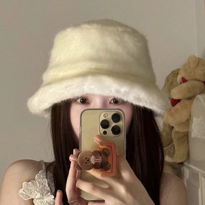 Fake Fur Bucket Hat WN21129