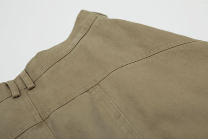 Wide Leg Curved Cargo Pants WN26053