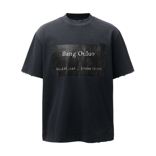 Patch Letter Short Sleeve T-Shirt WN26965