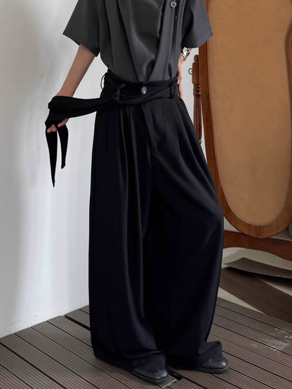 Minimalist High-Waist Wide Leg Trousers WN19965
