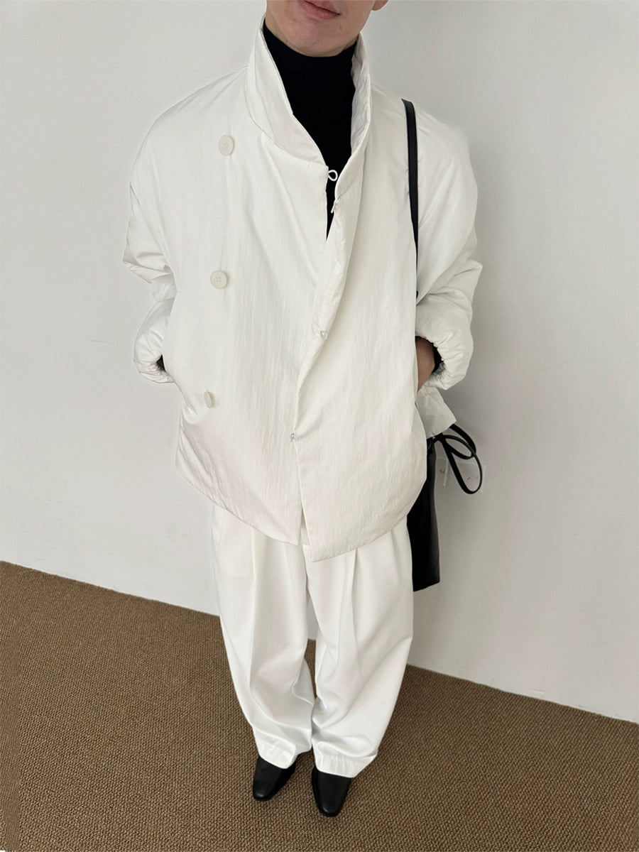 Button High-Neck Puffer Jacket WN21544