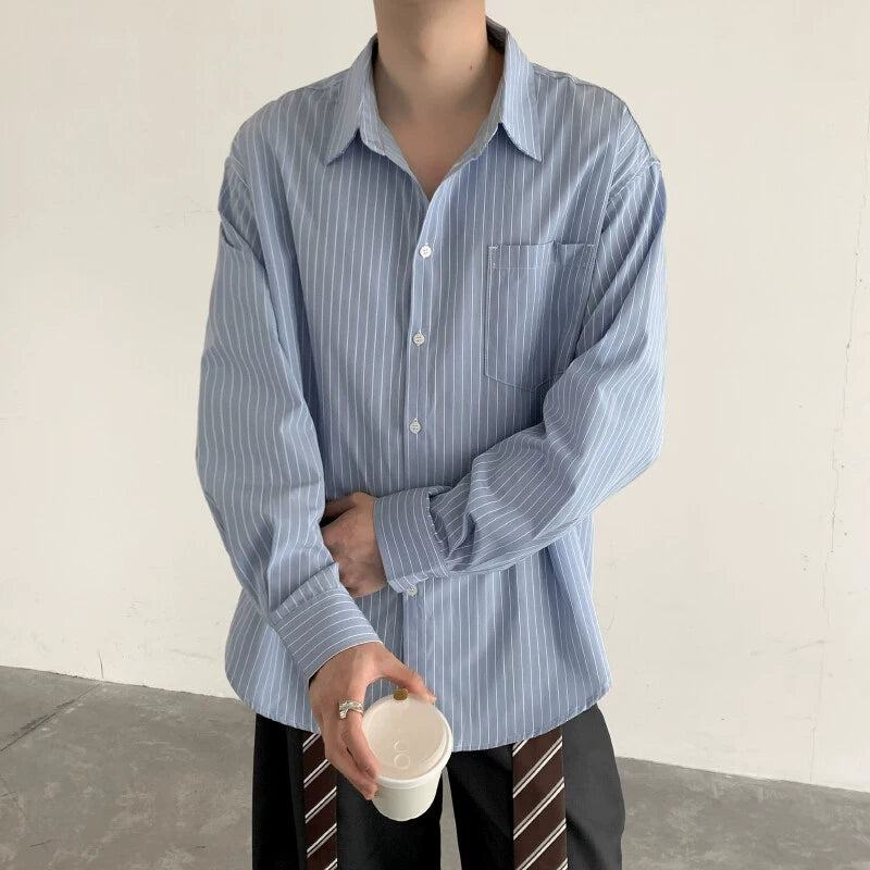 Striped Design Long Sleeve Shirt WN19271