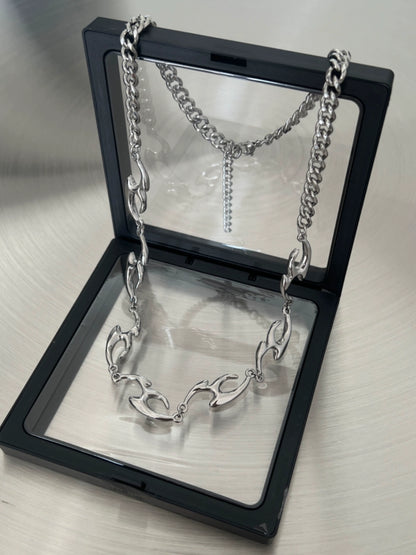 Irregular Shape Titanium Steel Necklace WN19231