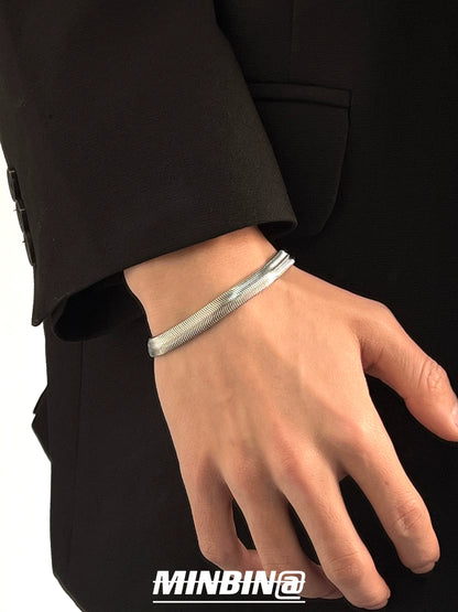 Snake Bone Titanium Steel Bracelet WN19229