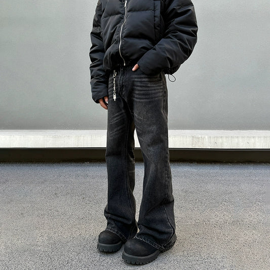 Washed Flare Denim Jeans WN19498