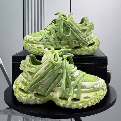 Chunky Platform Height Increase Breathable Sneakers WN24796
