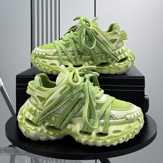 Chunky Platform Height Increase Breathable Sneakers WN24796