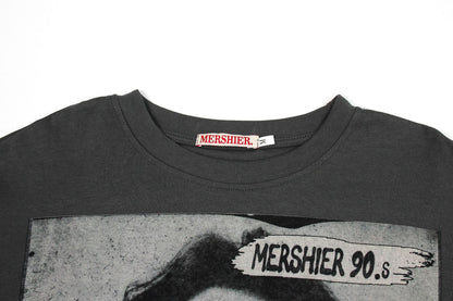 Oversize Graphic Fake Layered Long Sleeve T-Shirt WN13136