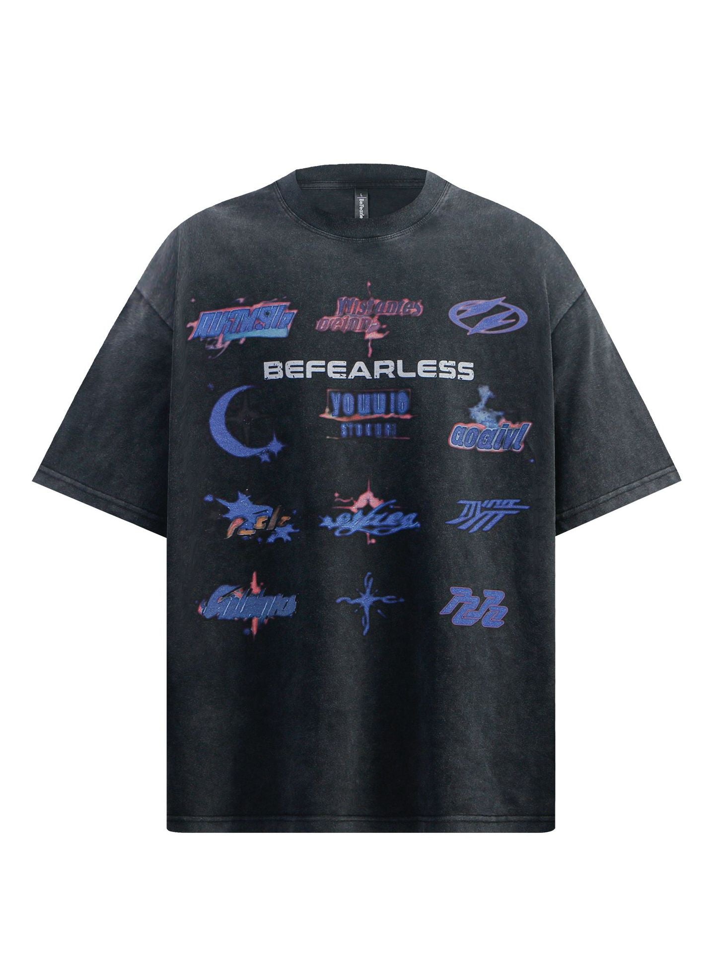 Washed Letter Graphic Short Sleeve T-Shirt WN26198