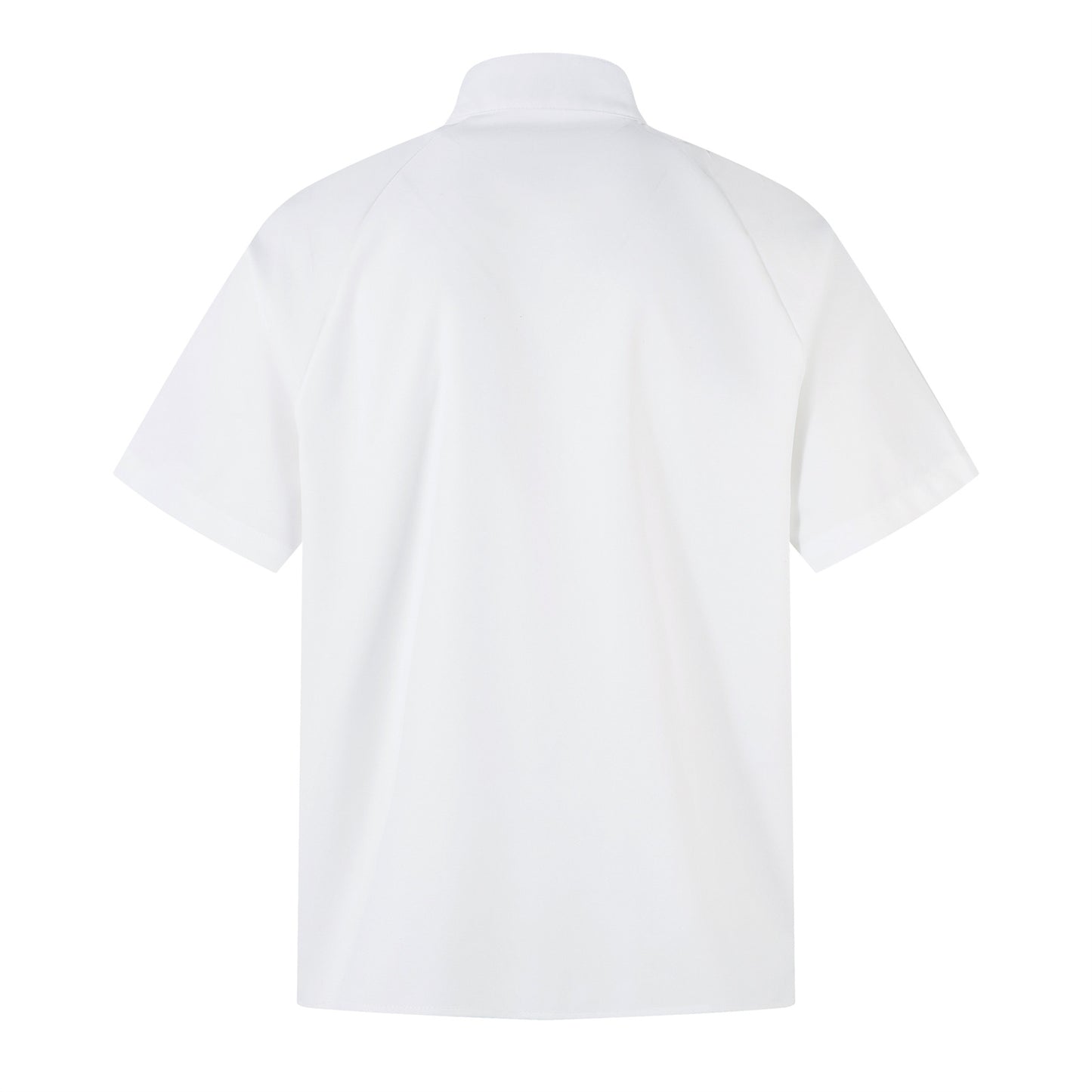Stand Neck Zipper Structured Short Sleeve Shirt Jacket WN26873