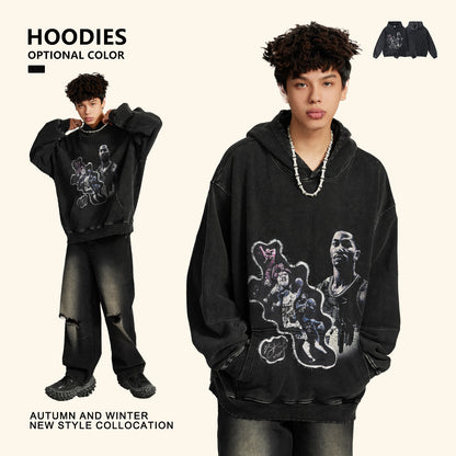 Graffiti Design Oversize Hoodie WN9963