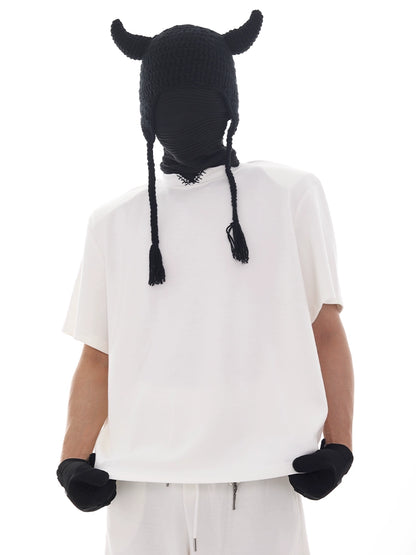 Plain Design Short Sleeve T-Shirt & Sporty Sweatpants Setup WN18617