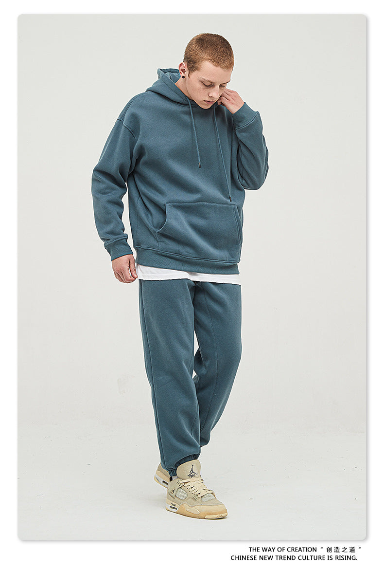 Fleece Lining Oversize Hoodie & Fleece Lining Sweatpants Setup WN9931