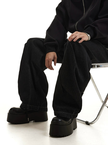 Runway Chunky Sole Platform Leather Derby Shoes WN20784