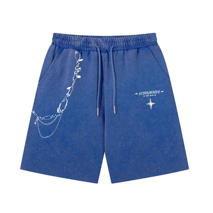 Heavyweight Washed Chain Print Half Pants WN26881