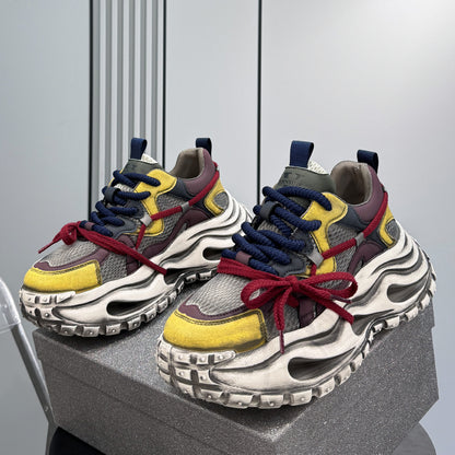 Mesh Panel Air Sole Chunky Sole Sneakers WN24716