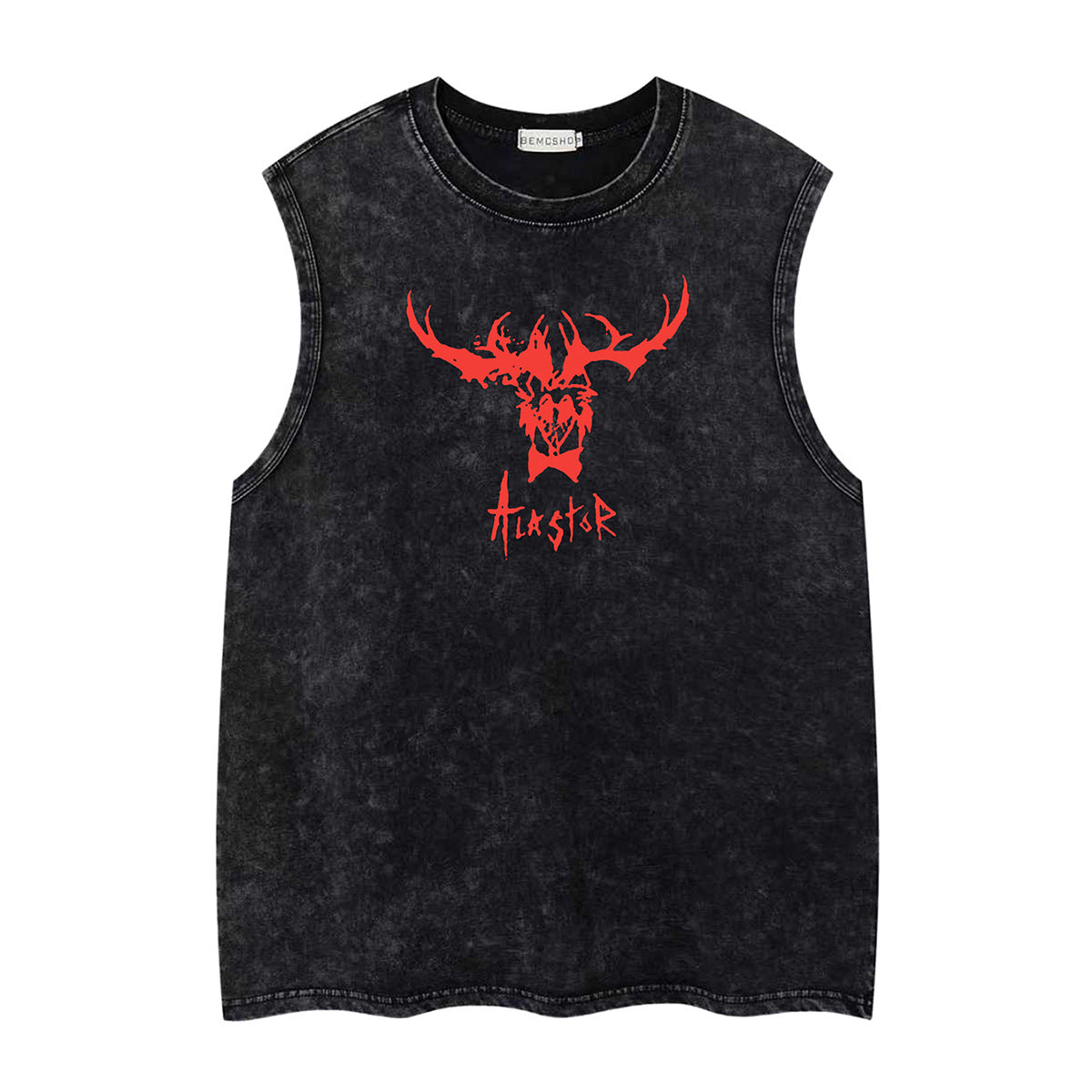 Washed Graphic Art Sleeveless T-Shirt WN26956