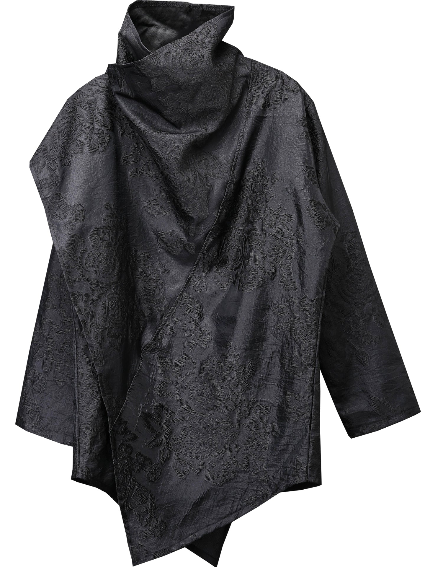 Irregular Jacquard Design Long Sleeve Shirt WN22338