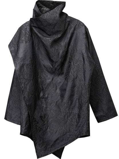 Irregular Jacquard Design Long Sleeve Shirt WN22338