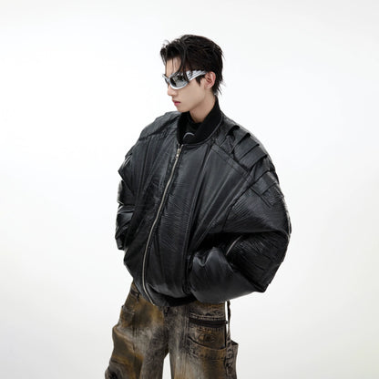 Heavyweight PU Leather Puffer Jacket WN9879