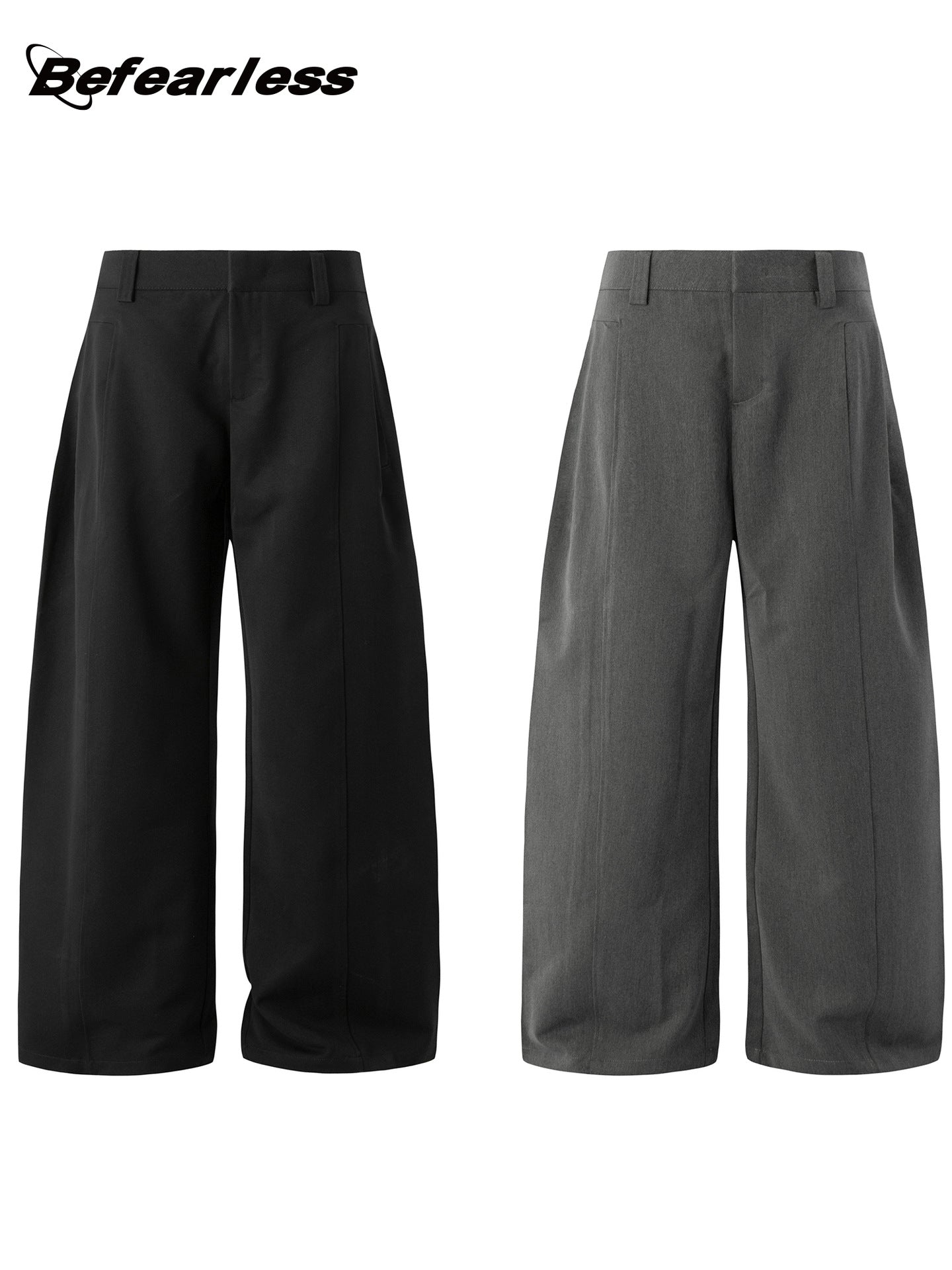 Curved Leg Wide Leg Trousers WN26302
