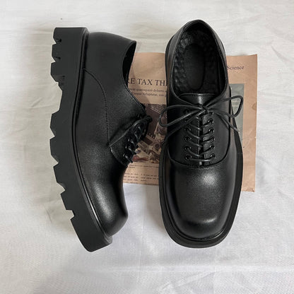 Lace Up Thick Sole Classic Round Toe Shoes WN24569
